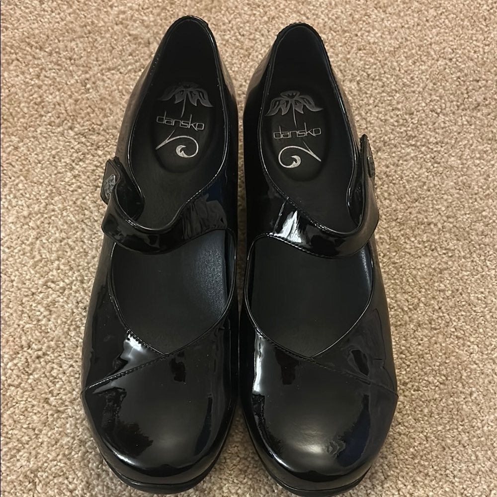 Dansko Black Leather Loafers Classic Flats